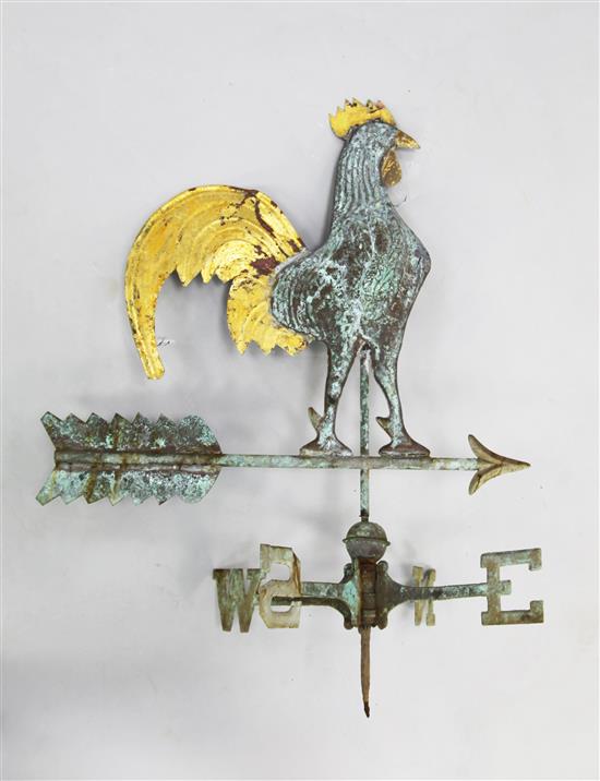 A 20th century copper weather vane, 2ft 1in.